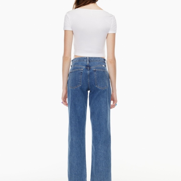 Sunday Best Holly Top, button up, scoop neck, super soft, white crop tee - Picture 4 of 5